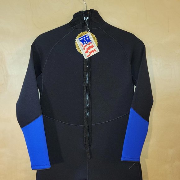 Action Plus Scuba Dive Surf Swim Blue Black Wetsuit Adult Unisex Size S NWT - Picture 7 of 11